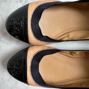 Tory Burch cap-toe ballet flats. Size 9.